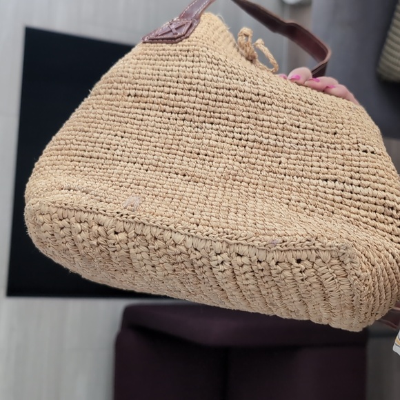 Handmade raffia bucket bag - like new condition - Picture 5 of 6